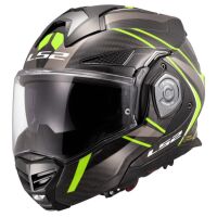 LS2 FF901 ADVANT-X CARBON FUTURE II překlápěcí helma H-V-žlutá